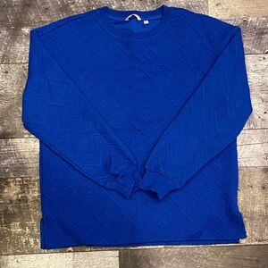 Reitmans Blue Textured Sweatshirt